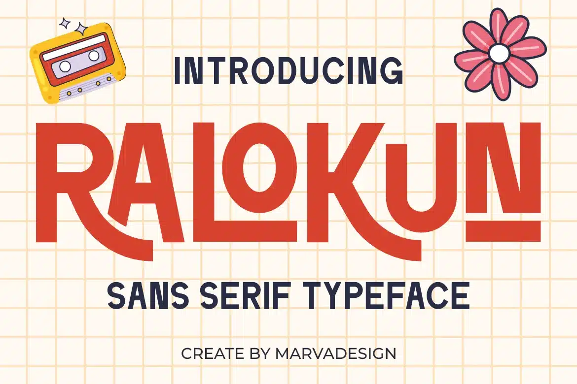 Ralokun – Retro Sans Serif Font font preview