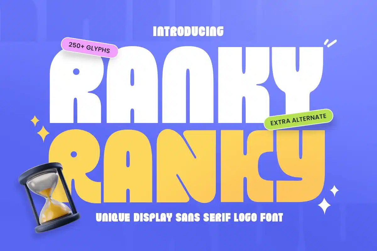 Ranky – Bold Display Sans Serif Logo Font font preview