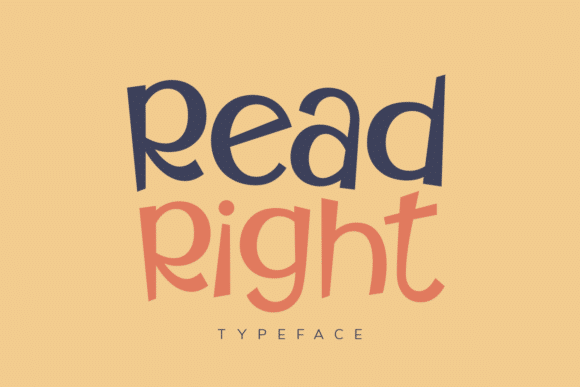 Read Right Font font preview