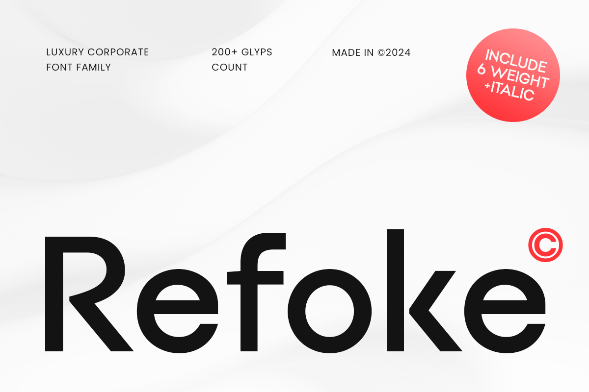 Refoke Font font preview