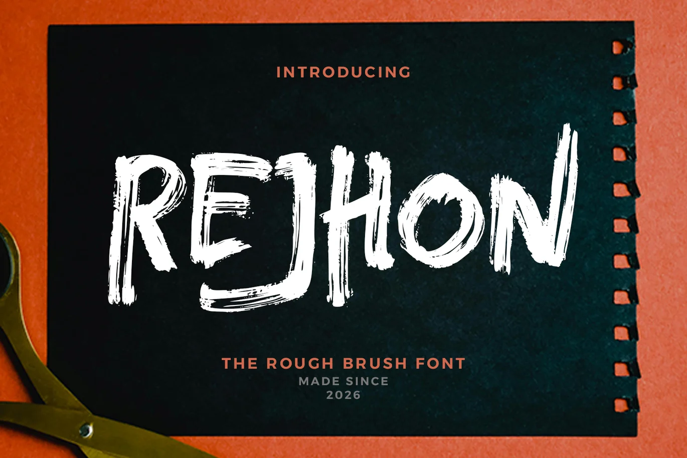 Rejhon – The Rough Brush Font font preview