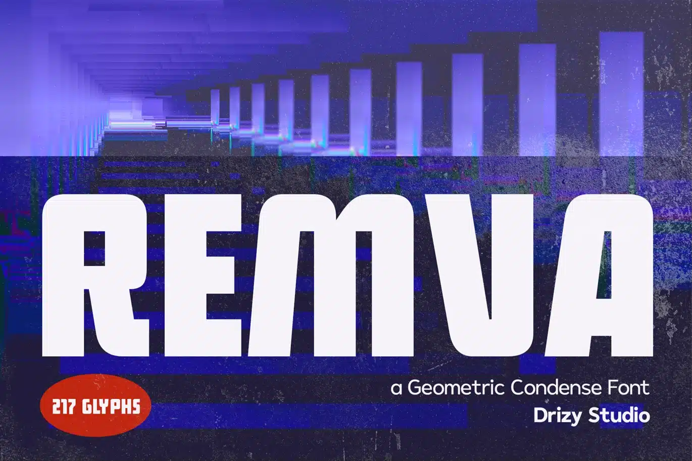 Remva – Geometric Condense Font font preview