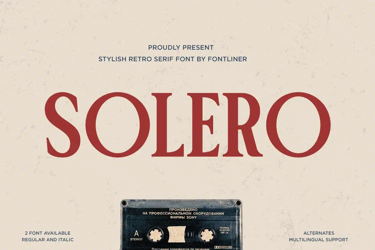 Retro Serif Font – Solero font preview