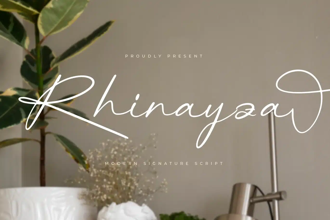 Rhinayza Modern Signature Script Font font preview