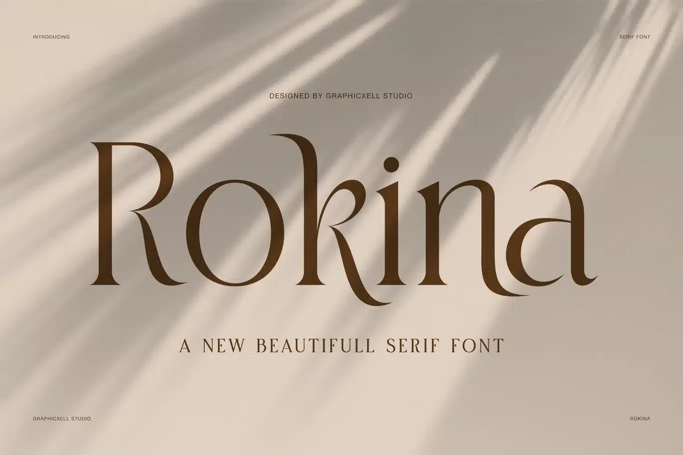 Rokina Elegant Serif Font font preview