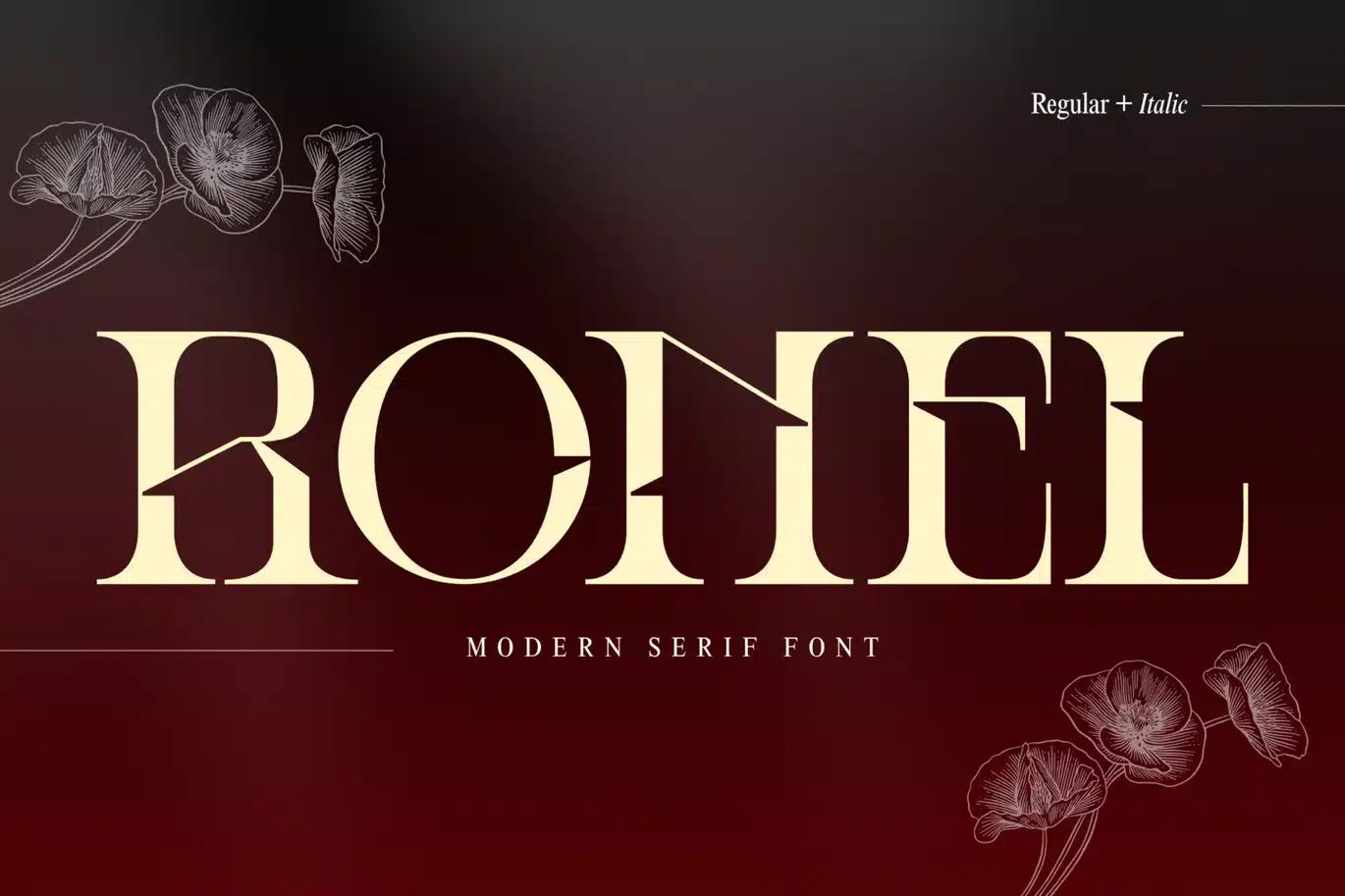 Ronel – Modern Logo Font font preview