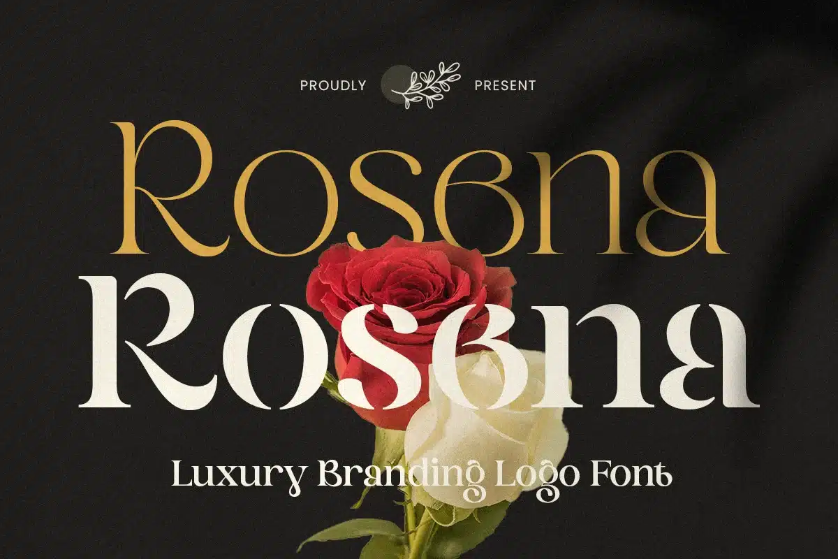 Rosena – Premium Stencil Branding Logo Font font preview