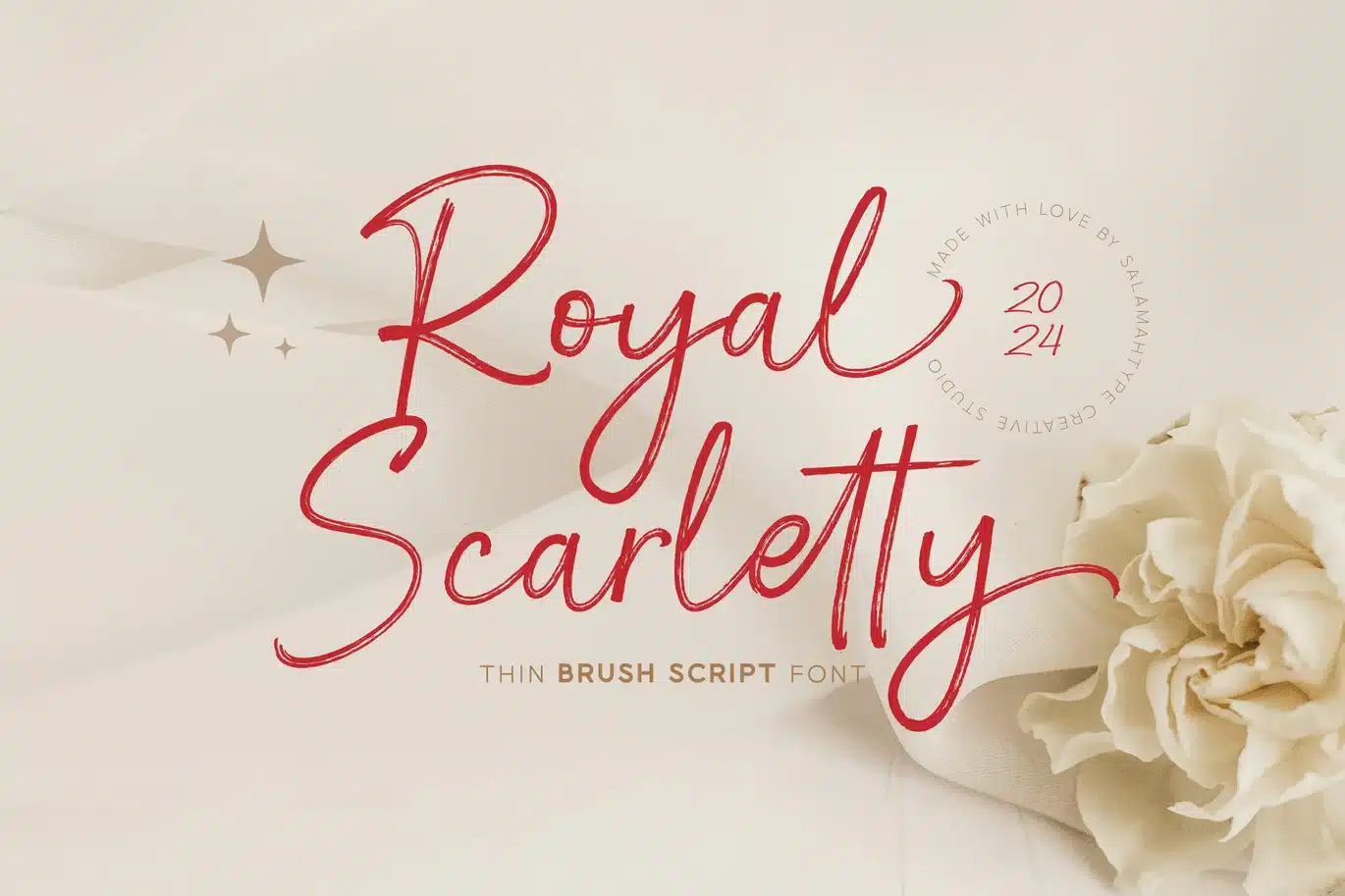 Royal Scarletty Script Font font preview