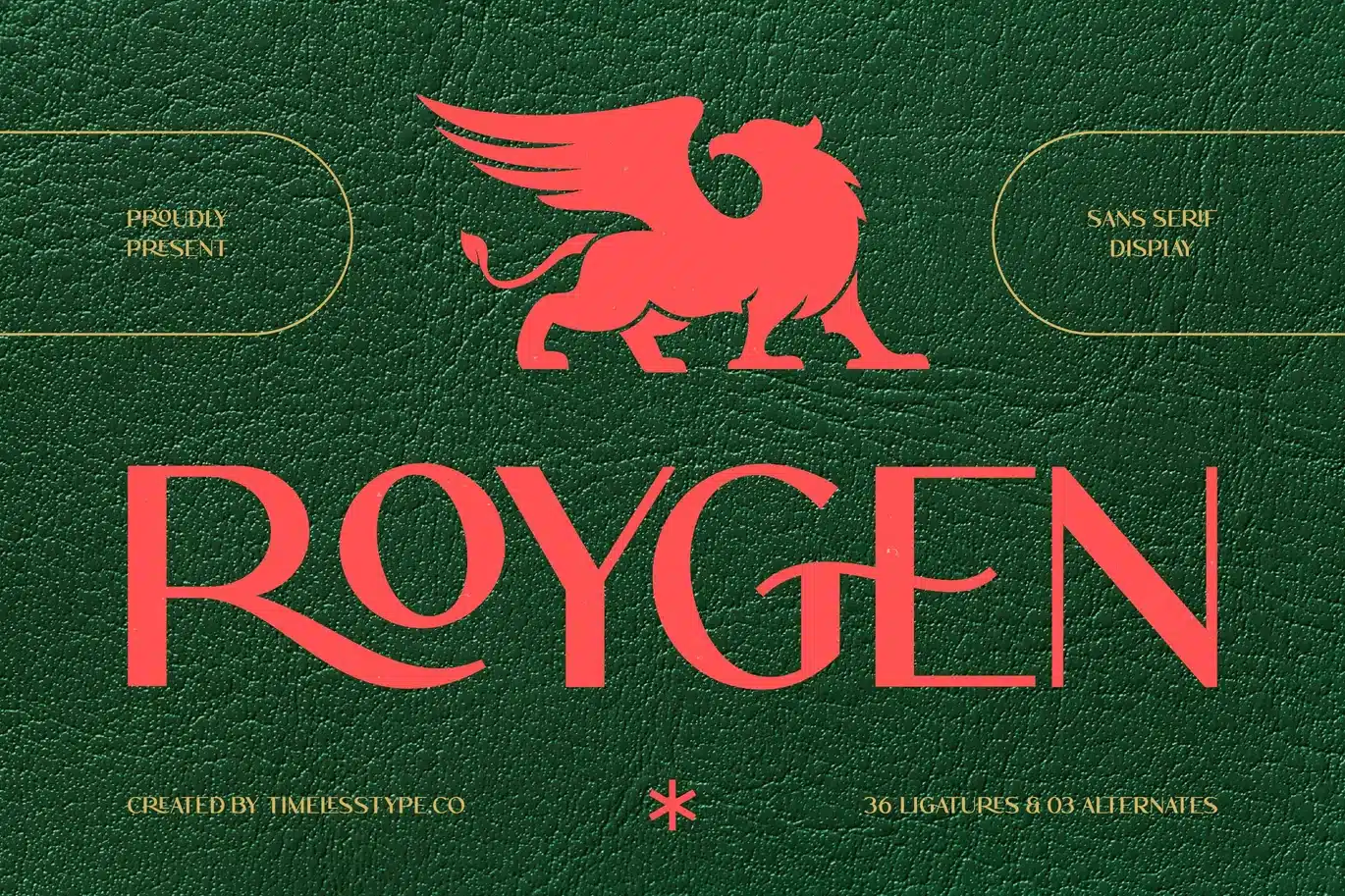 Roygen – Elegant Sans Serif Display Font font preview