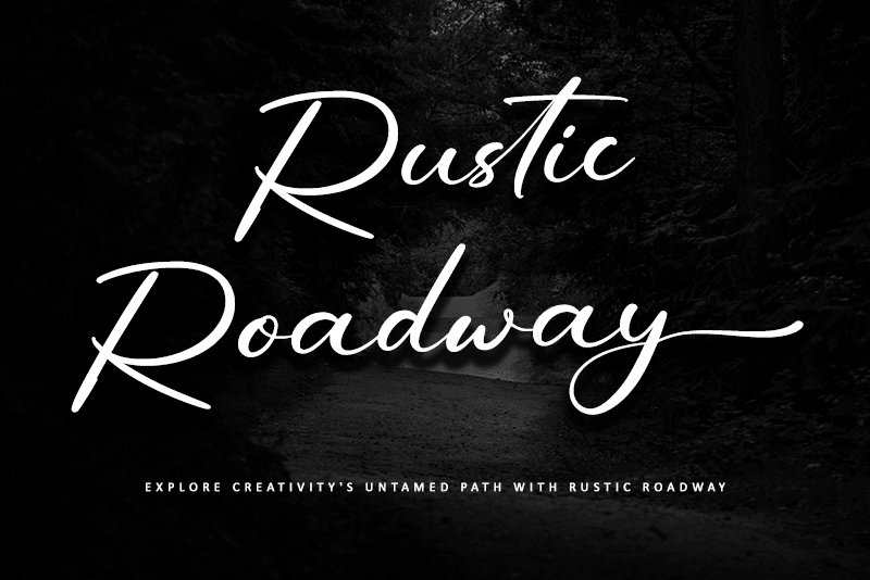 Rustic Roadway – Personal use Font font preview