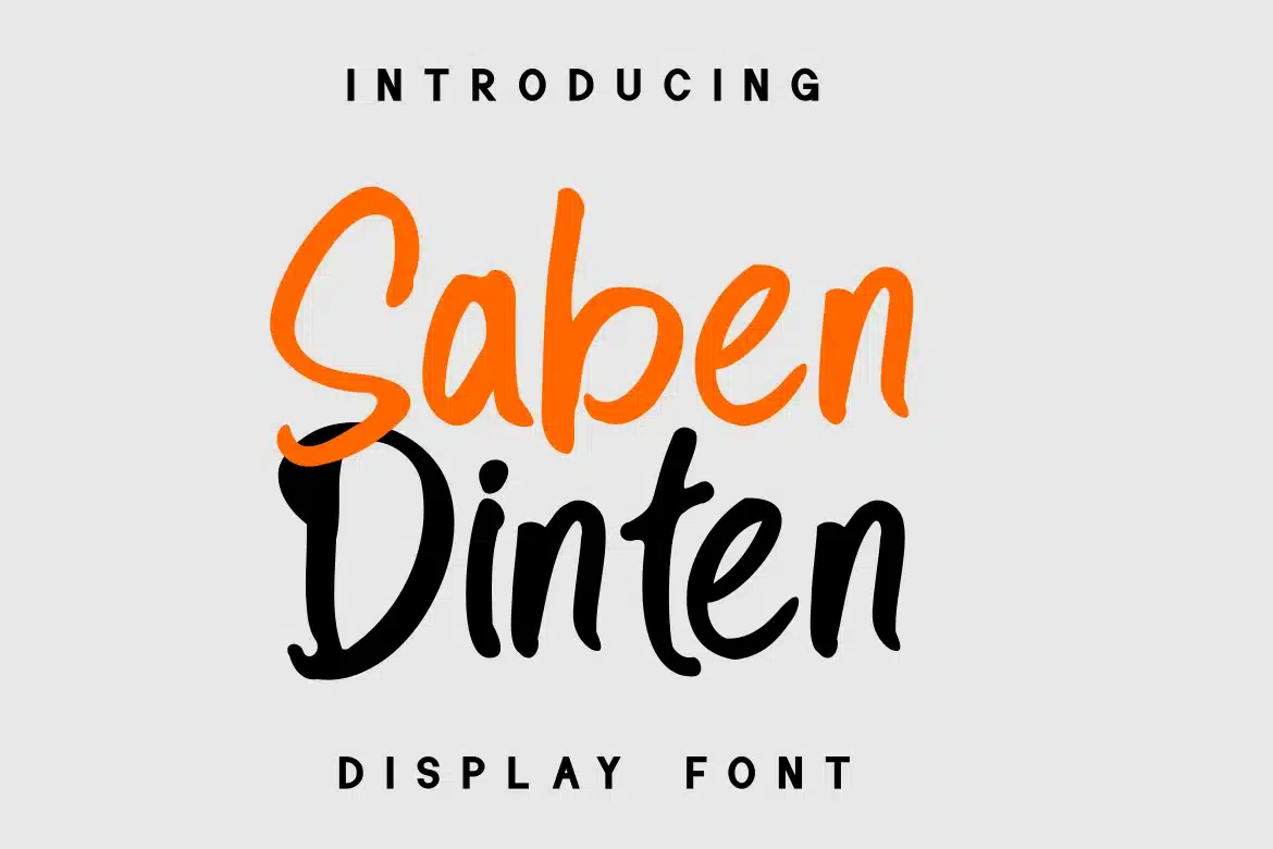 Saben Dinten Font font preview