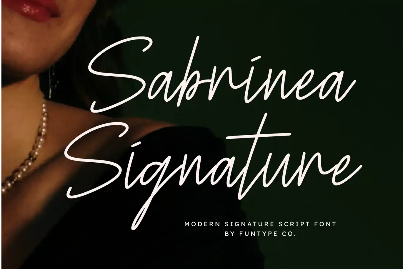 Sabrinea Signature – Modern Signature Script Font font preview