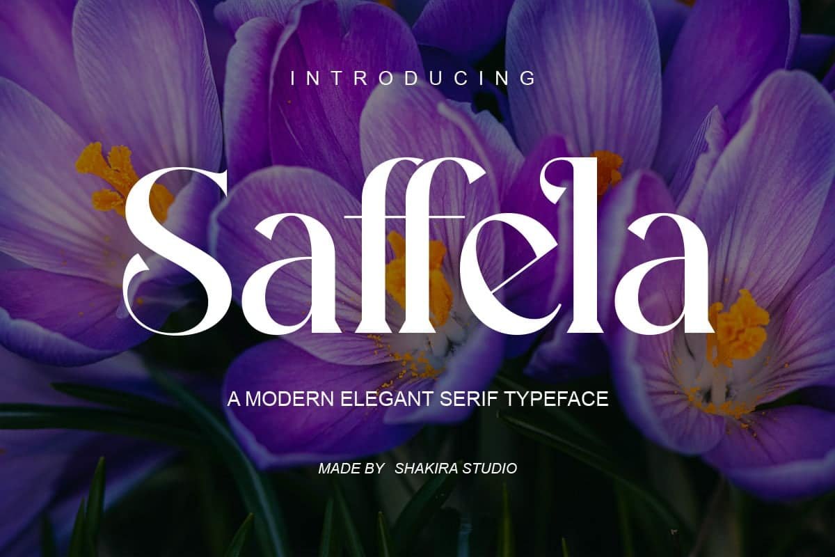 Saffela – Modern Elegant Luxury Logo Font font preview