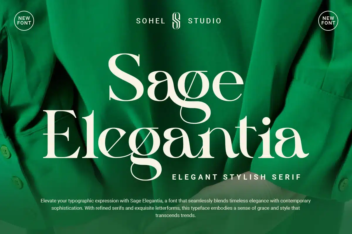Sage Elegantia – Elegant Modern Branding Serif Font font preview
