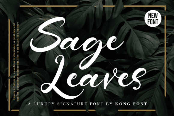 Sage Leaves Font font preview