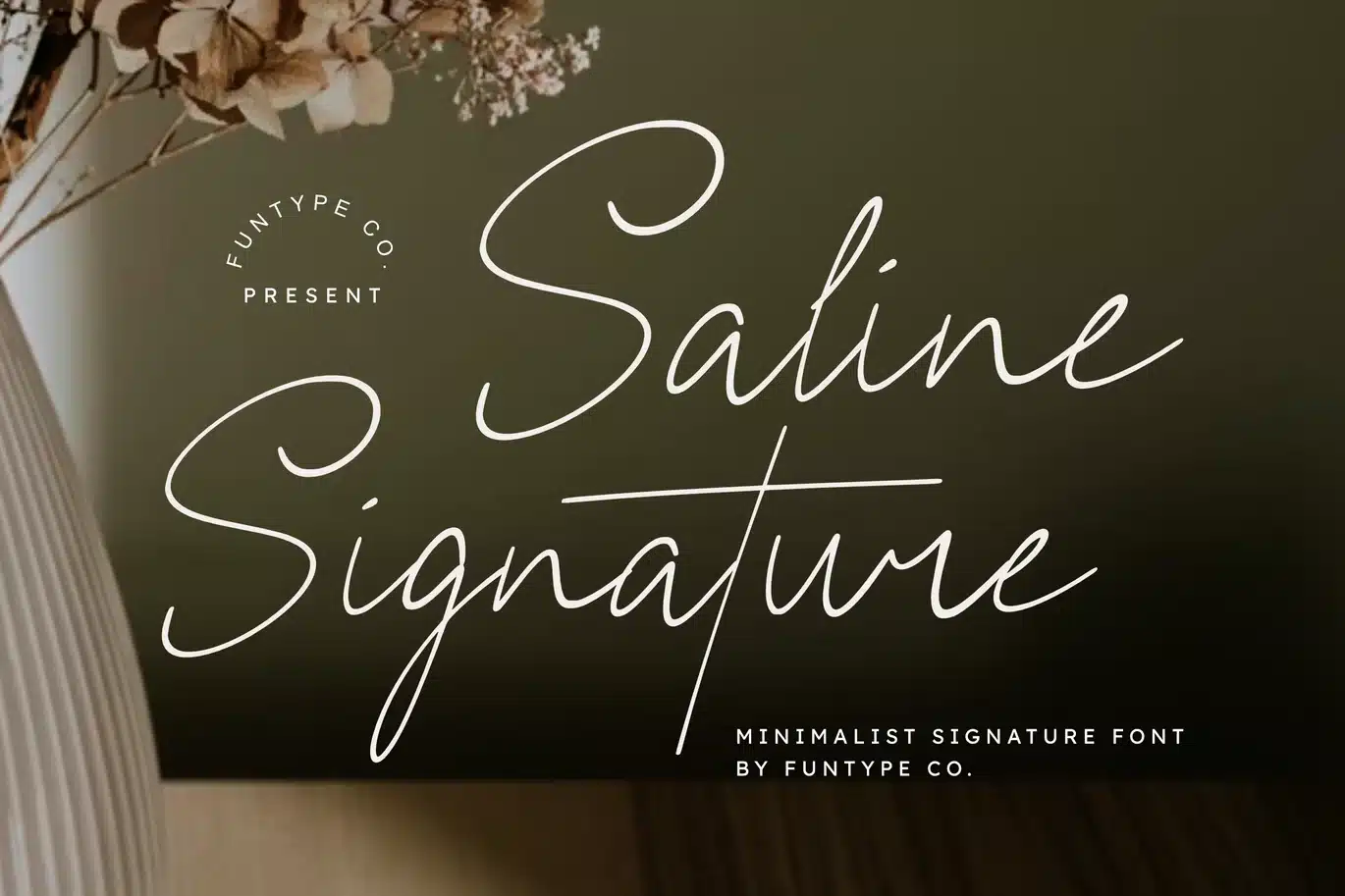 Saline Signature – Minimalist Signature Font font preview