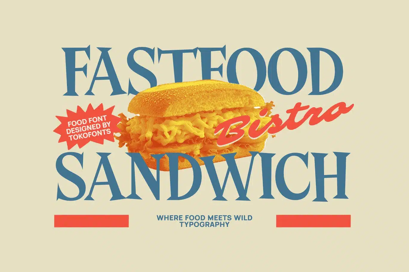 Sandwich – Food Font font preview