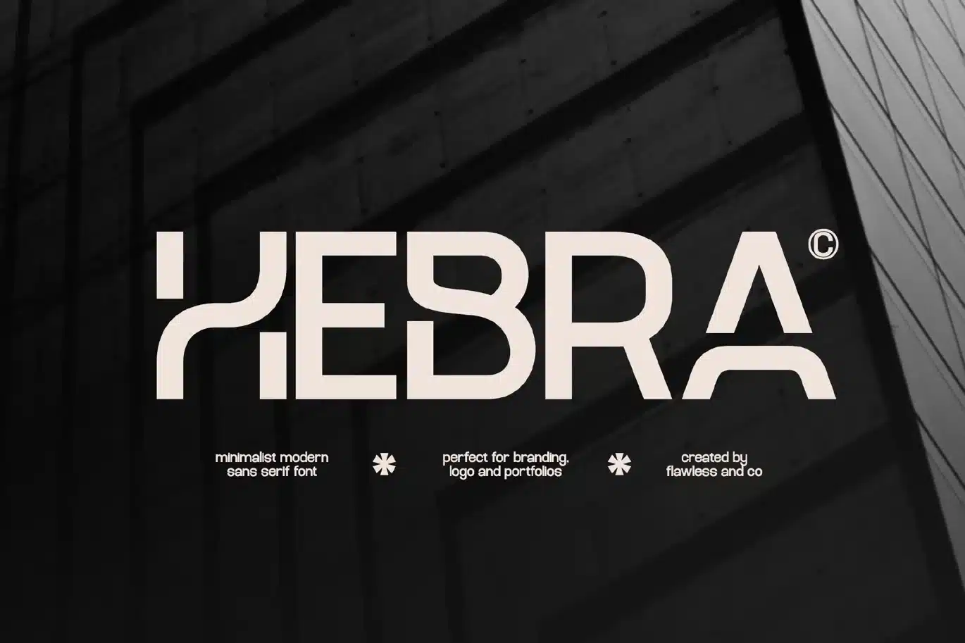 Sans Serif Hebra Font font preview