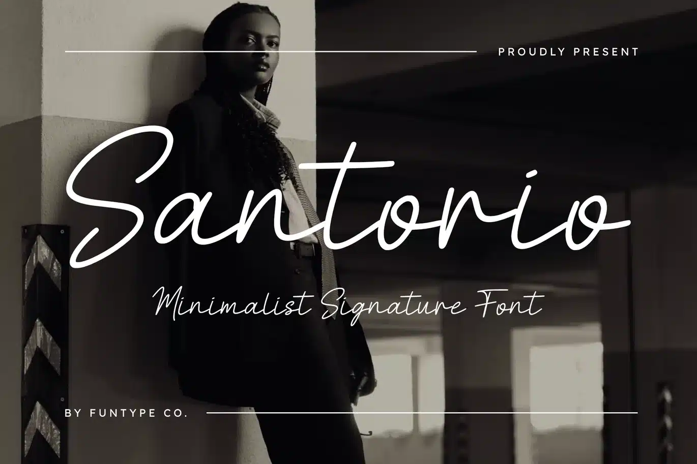 Santorio – Minimalist Signature Font font preview