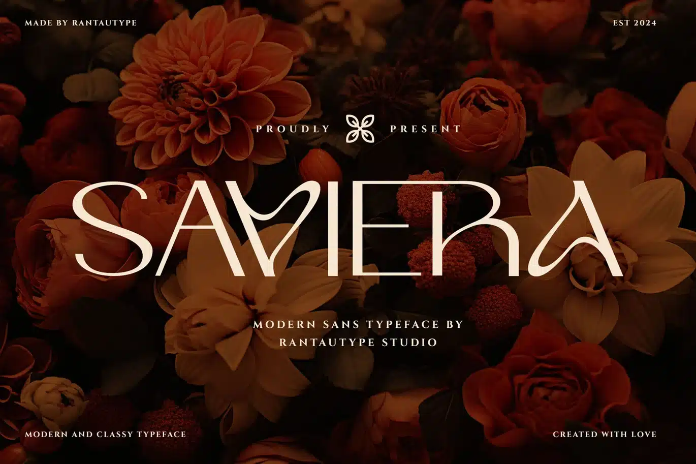 Saviera Modern Sans Typeface Font font preview