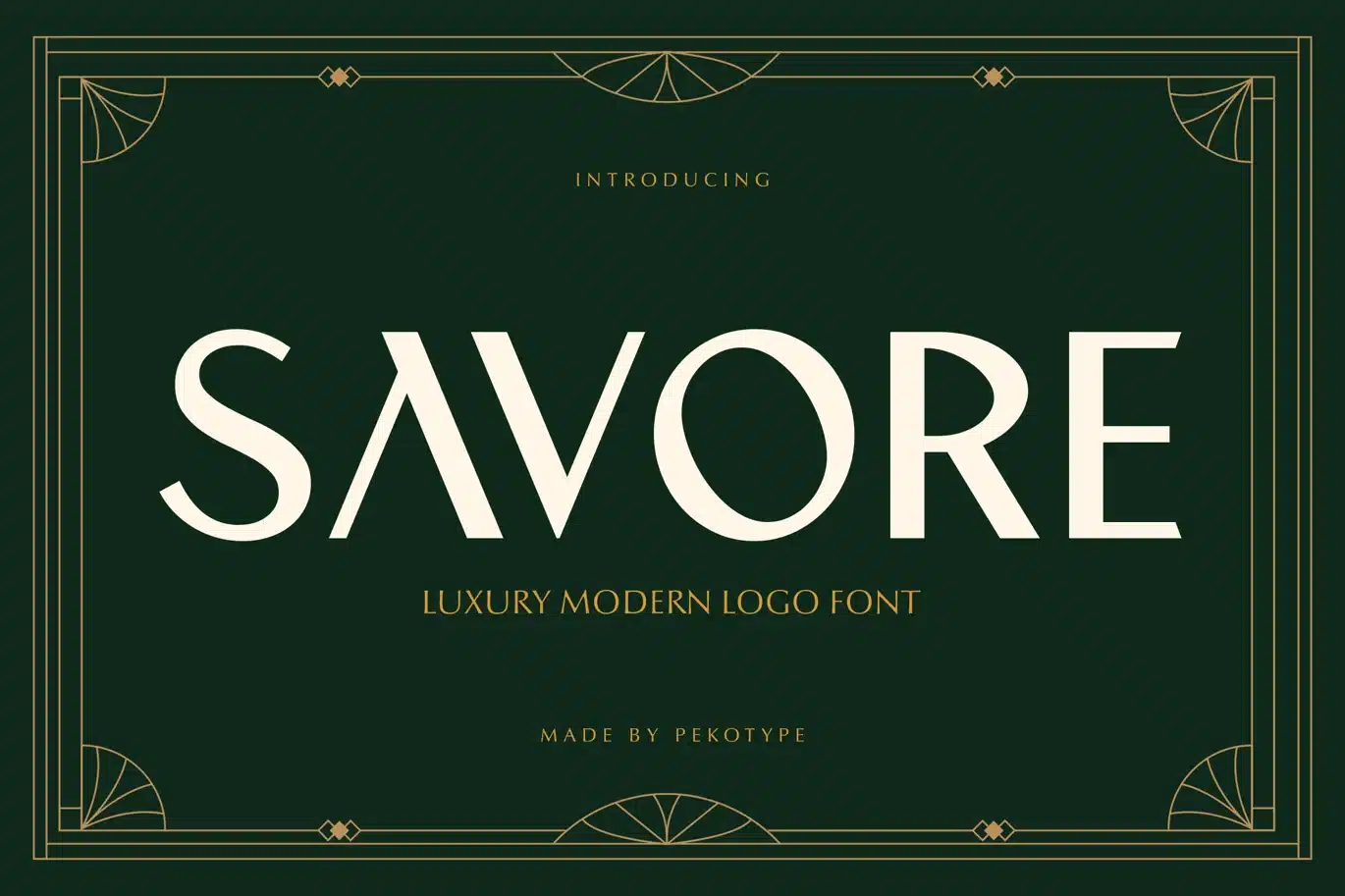 Savore – Elegant Modern Logo Font font preview