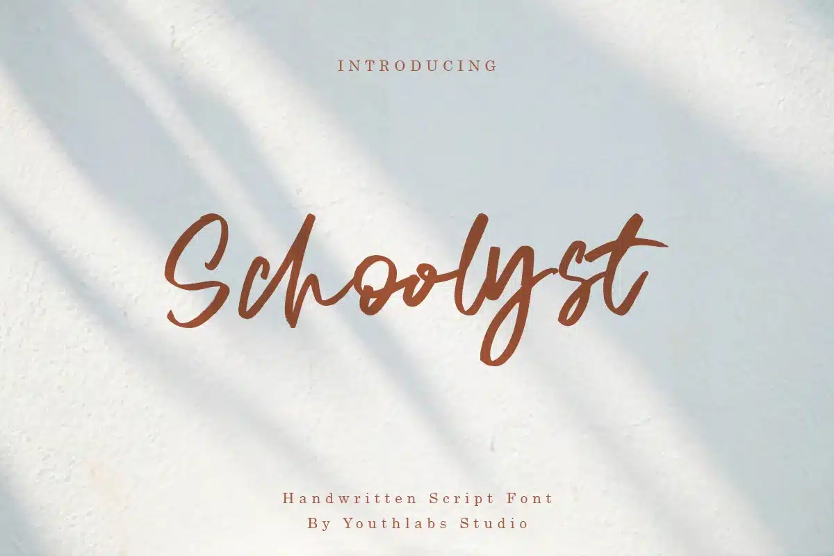 Schoolyst – Handwritten Brush Font font preview