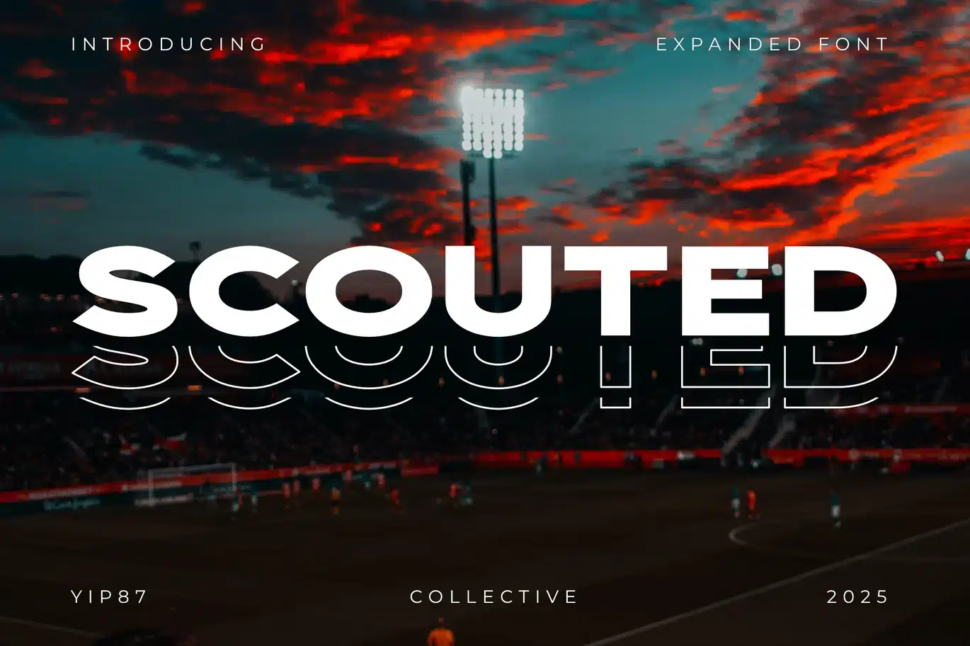 Scouted – Modern Sport Bold Expanded Logo Font font preview