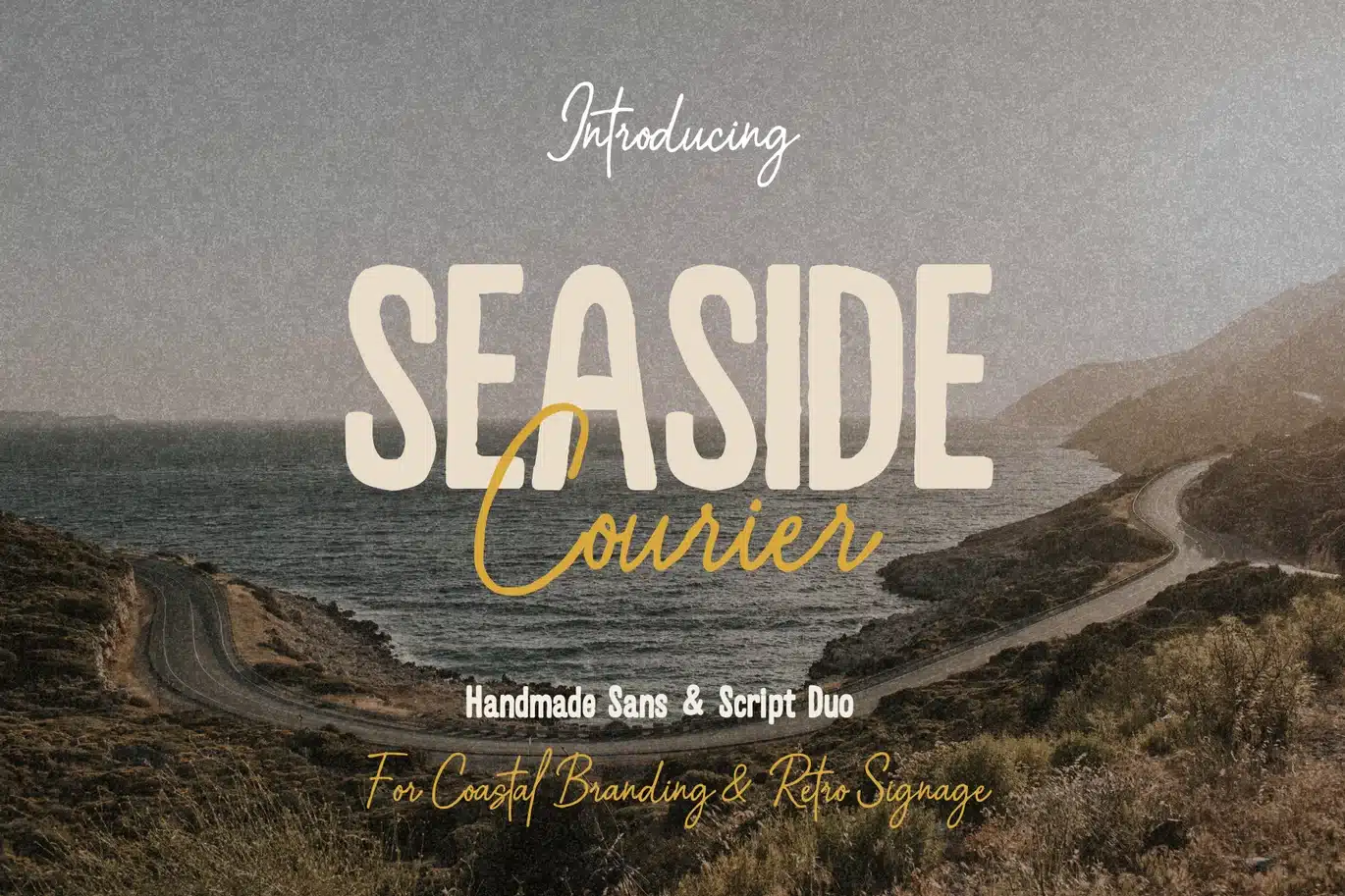 Seaside Courier – Handmade Sans & Script Font Duo font preview