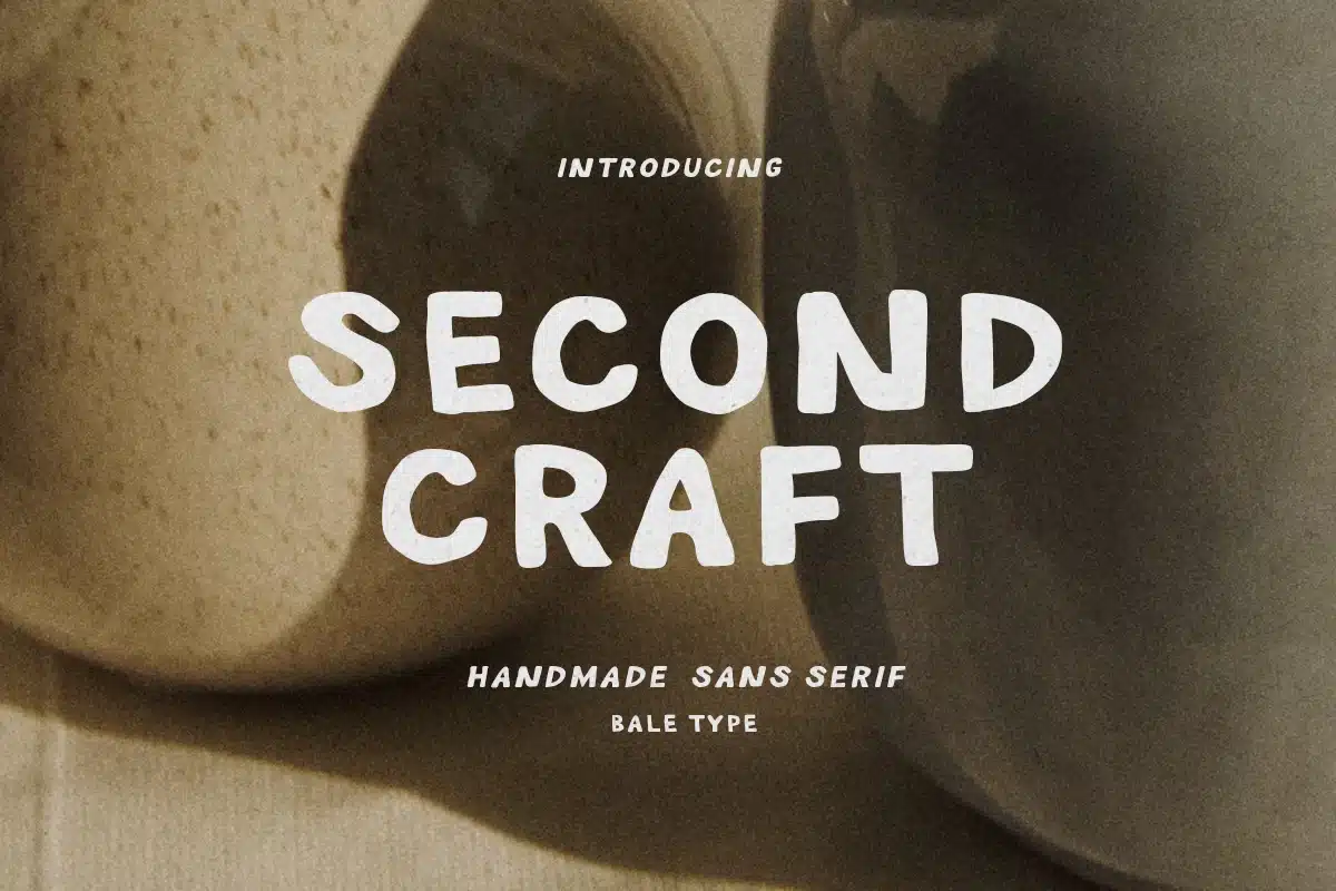 Second Craft – Handmade Bold Sans Font font preview