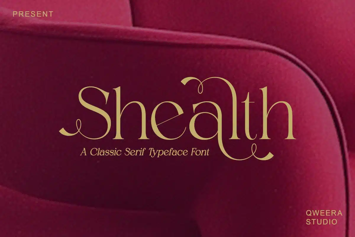 Shealth – Classic Modern Serif Ligatures Branding Font font preview