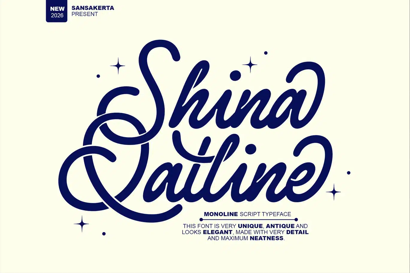 Shina Qatline Font font preview