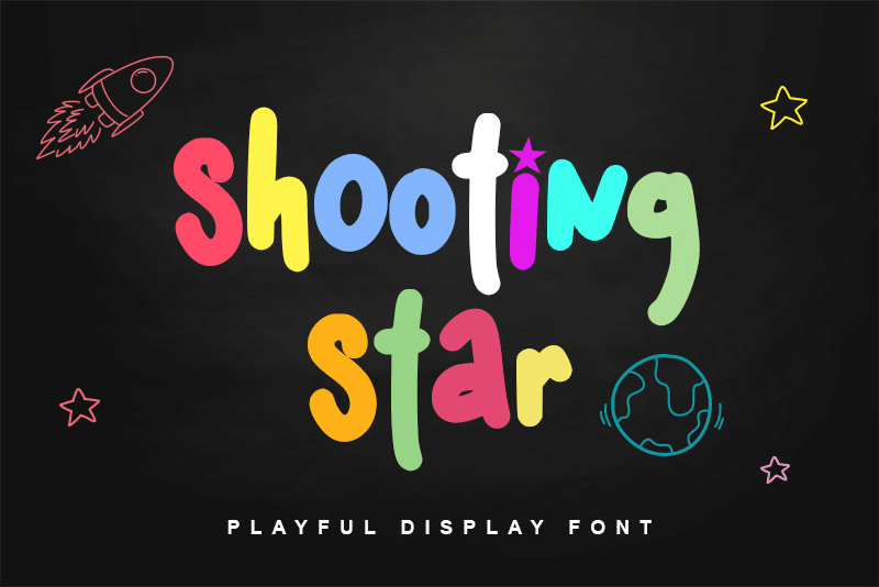 Shooting Star – personal use Font font preview