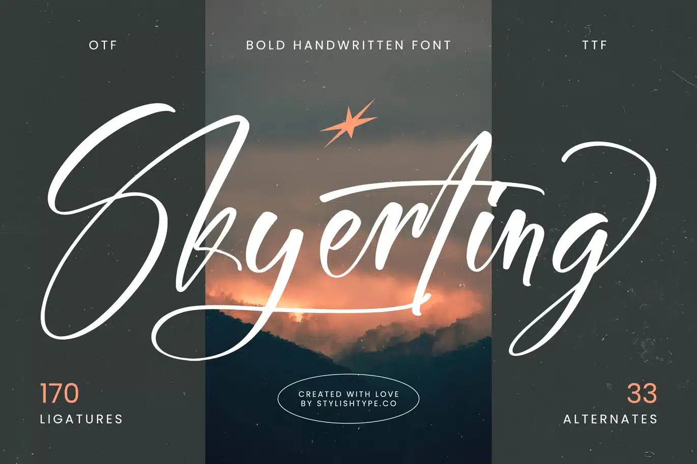 Skyerting – Bold Handwritten Font font preview