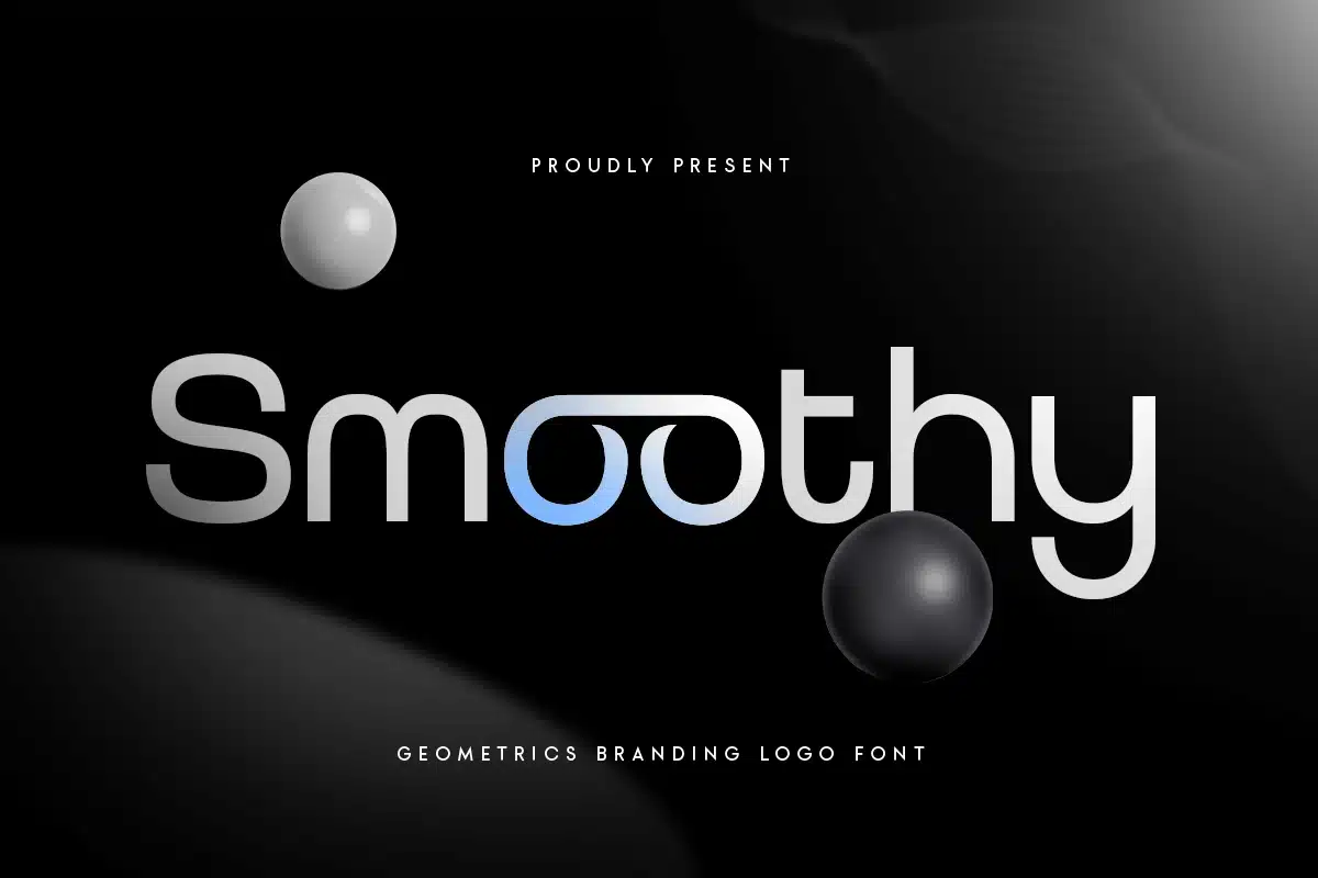 Smoothy – Geometrics Branding Logo Font font preview