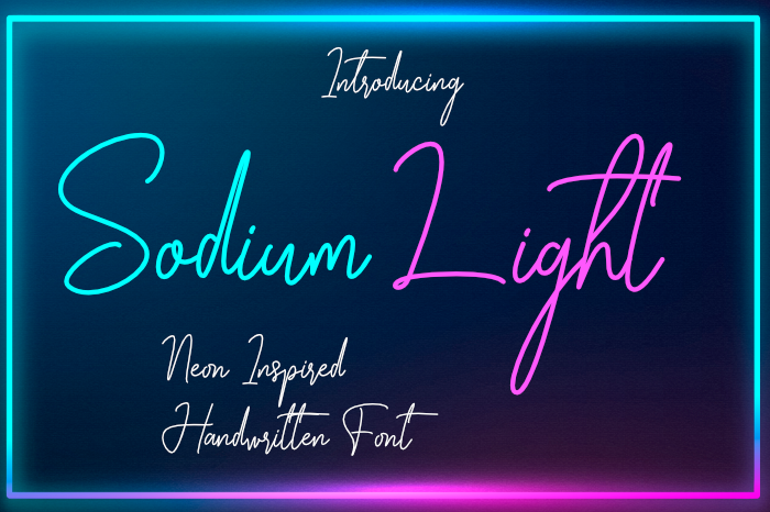 Sodium Light Font font preview