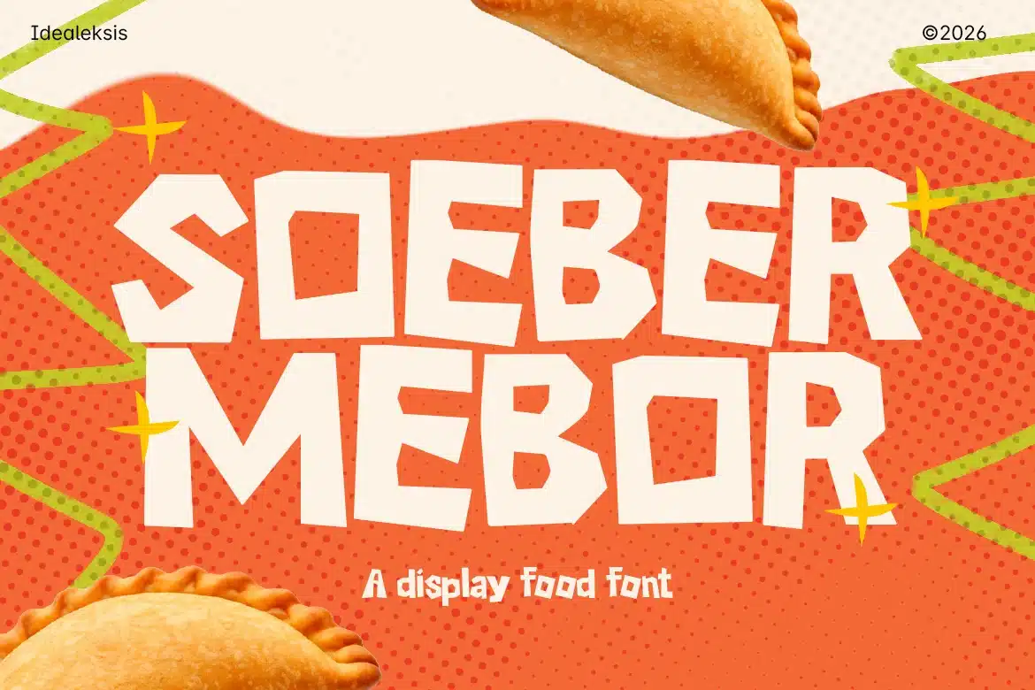 Soeber Mebor – Food Font font preview