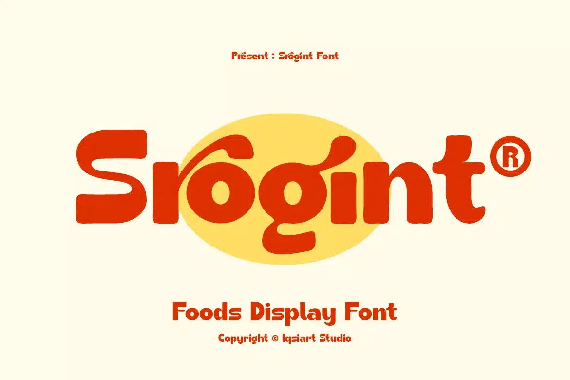 Srogint – Food Display Font font preview