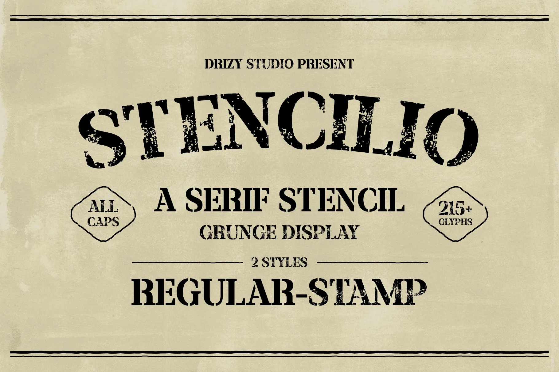 Stencilio Font font preview