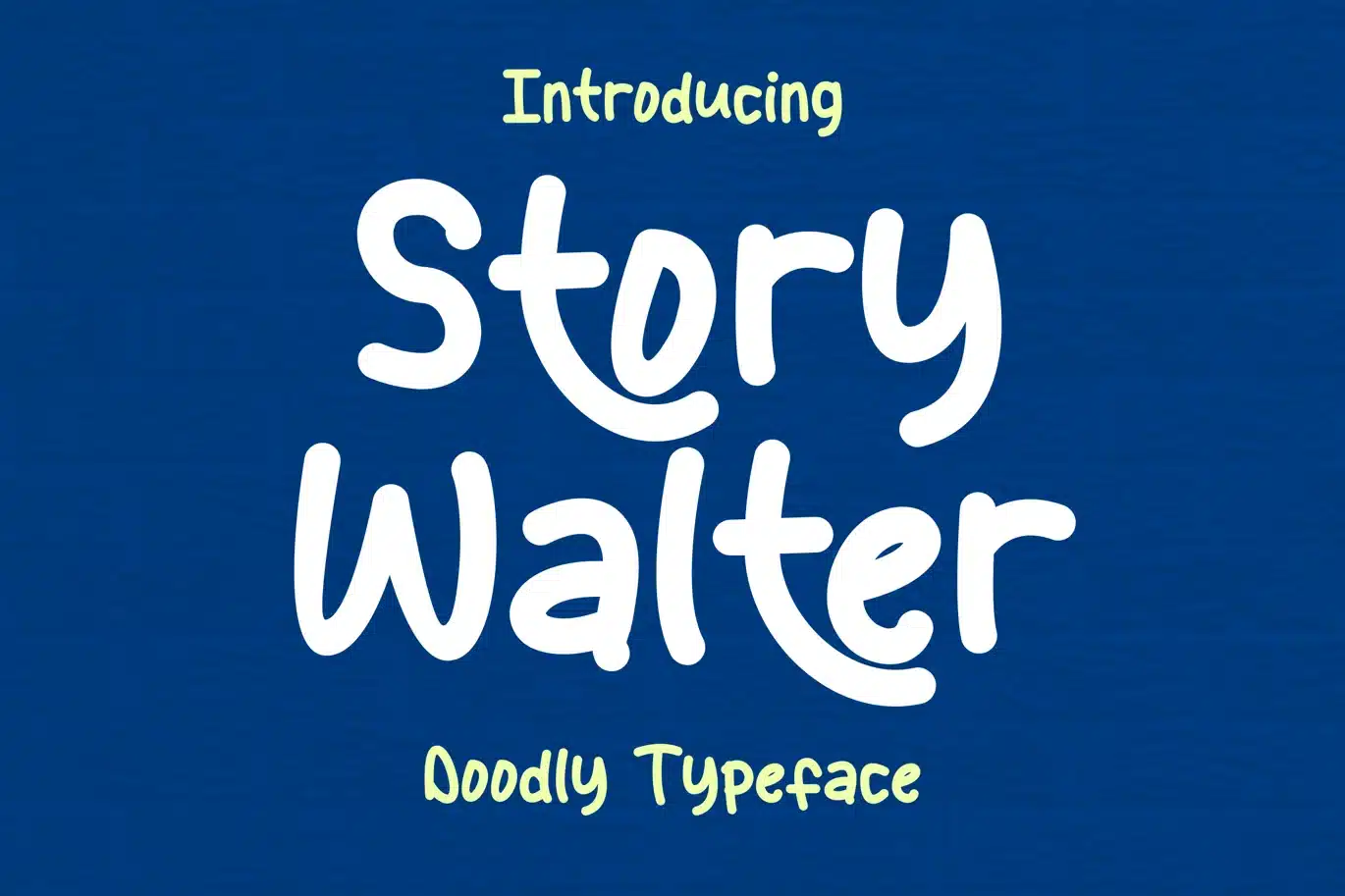 Story Walter – Cheerfull Handwritten Font font preview