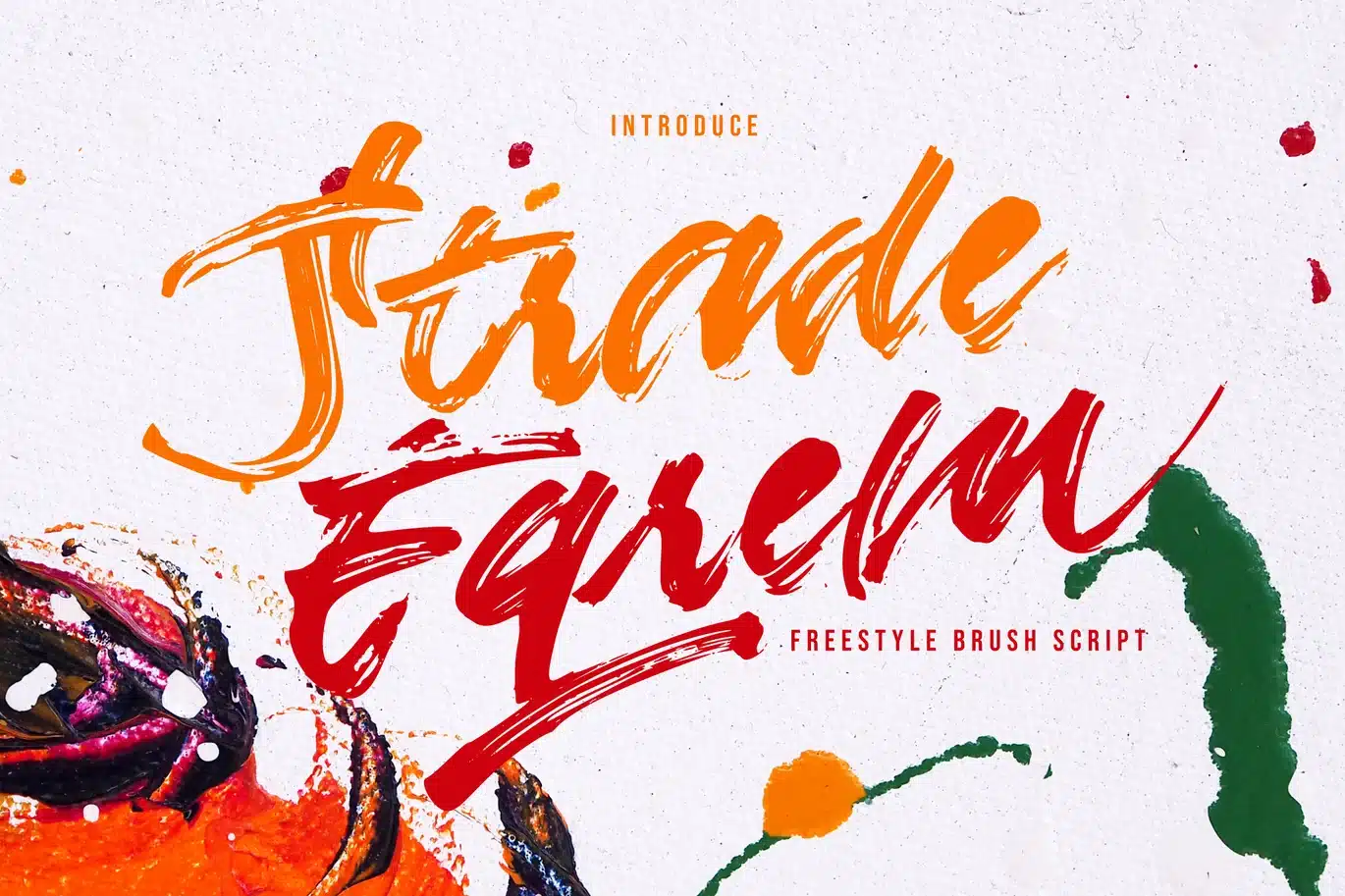 Strade Eqrem | Freehand Brush Script Font font preview