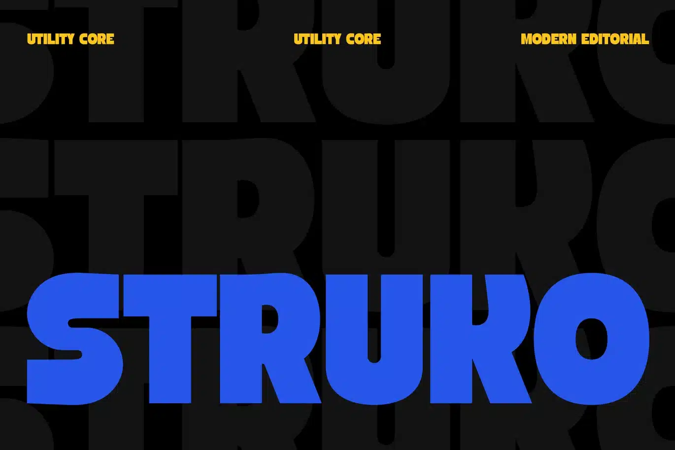 Struko – Modern Brutalist Display Font font preview