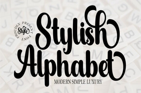 Stylish Alphabet Font font preview