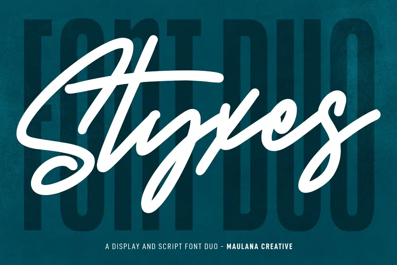 Styxes Font Duo Script Display font preview