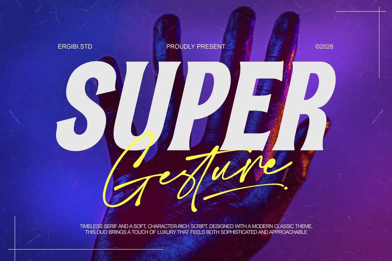 Super Gesture Font font preview