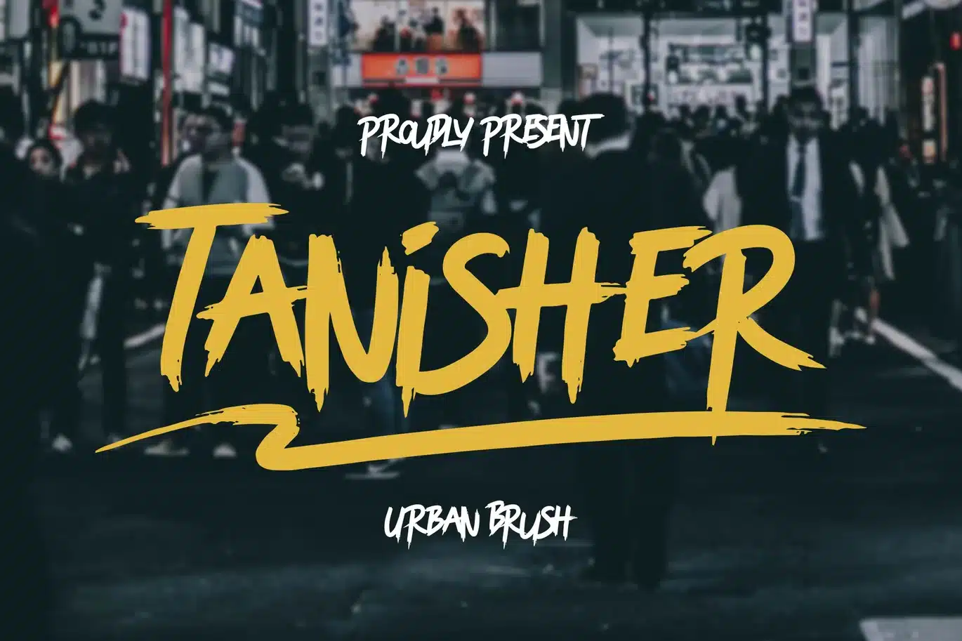 Tanisher | Urban Brush Font font preview