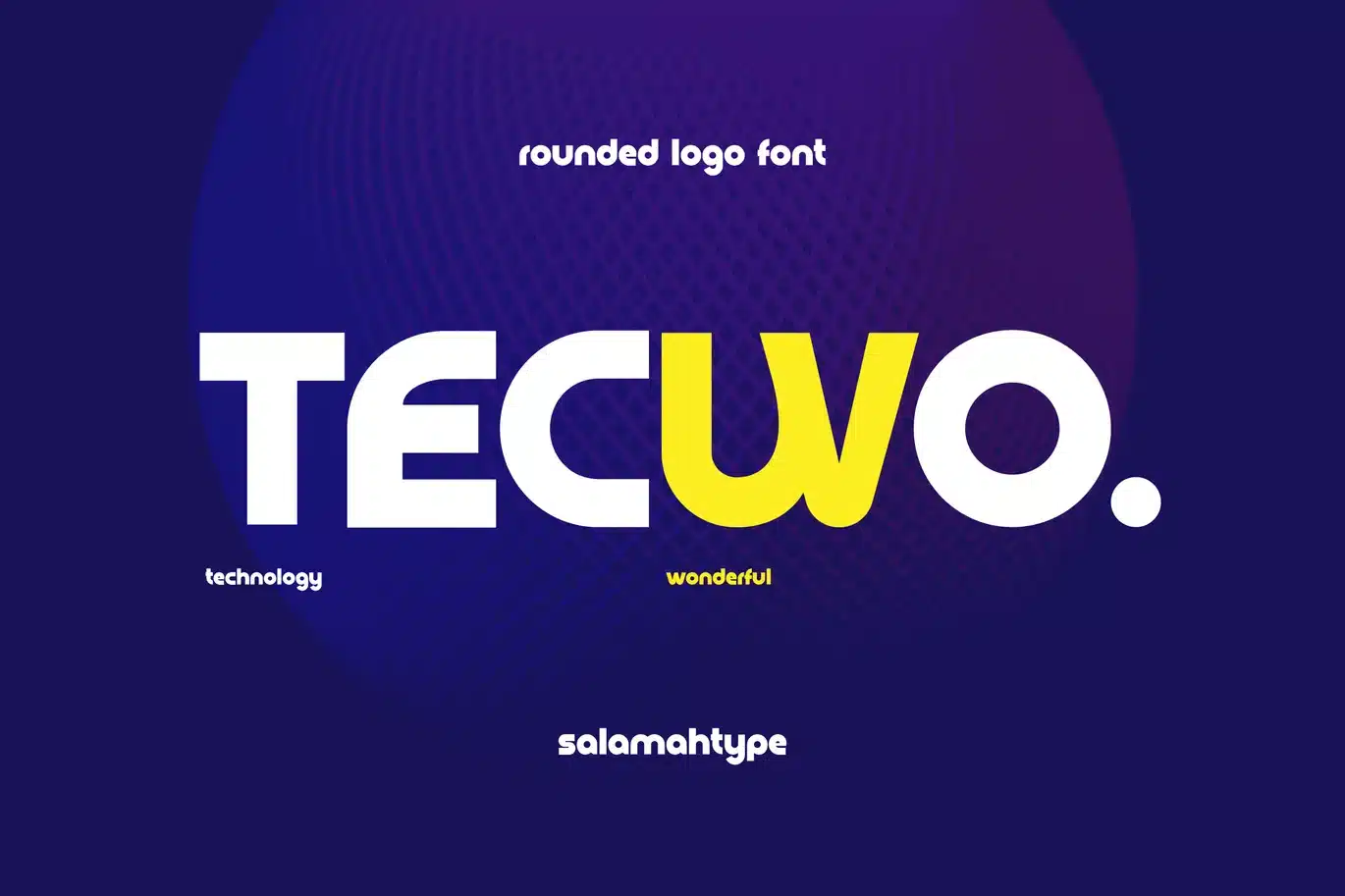 TECWO – Rounded Logo Font font preview