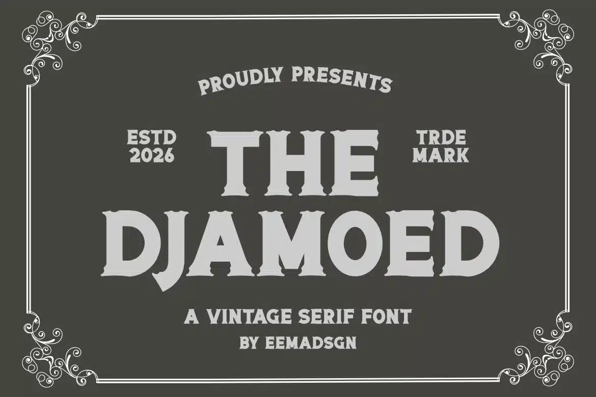 The Djamoed a Vintage Serif Font font preview