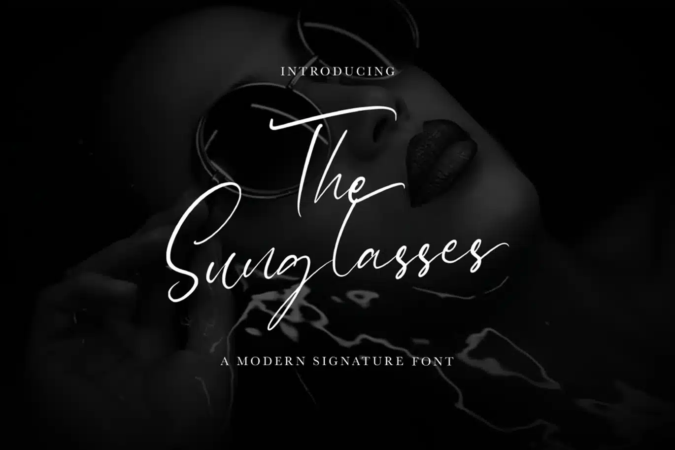 The Sunglasses – Signature Font font preview