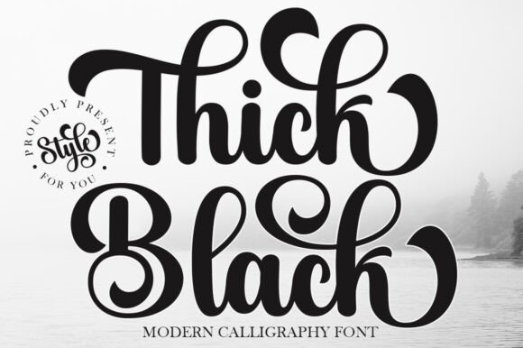 Thick Black Font font preview