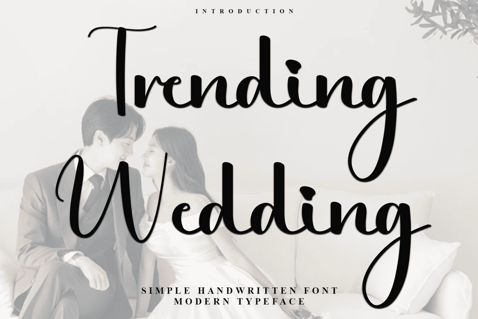 Trending Wedding Font font preview